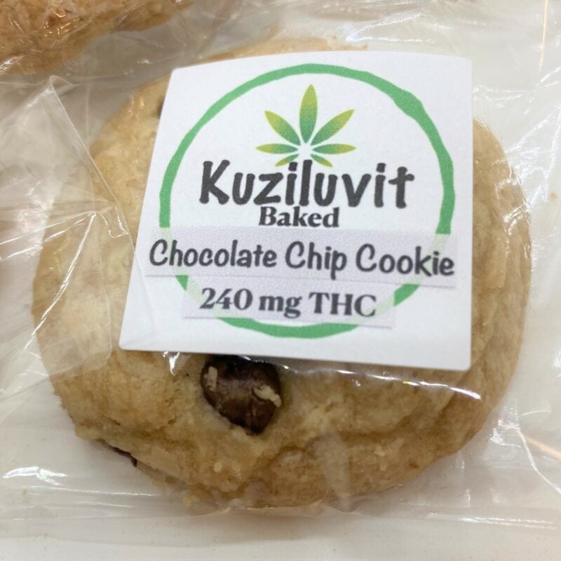 Free  240mg THC  Crunchy Chocolate Chip Cookie (Kuziluvit)